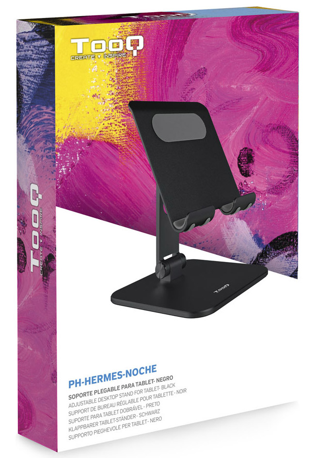 Tooq - Suporte de Mesa Tooq Ajustável p/ Tablet Max. 13" Preto