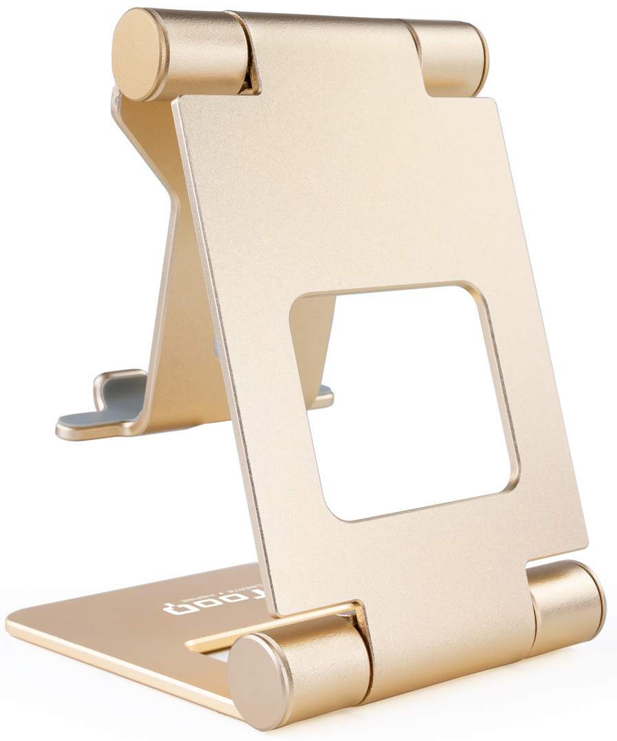 Tooq - Suporte de Mesa Tooq Ajustável p/ Smartphone/Tablet Max. 10" Dourado