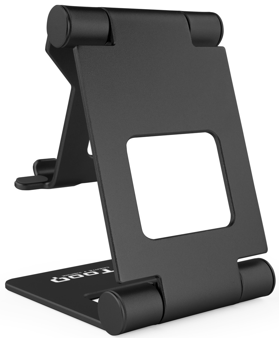 Tooq - Suporte de Mesa Tooq Ajustável p/ Smartphone/Tablet Max. 10" Preto