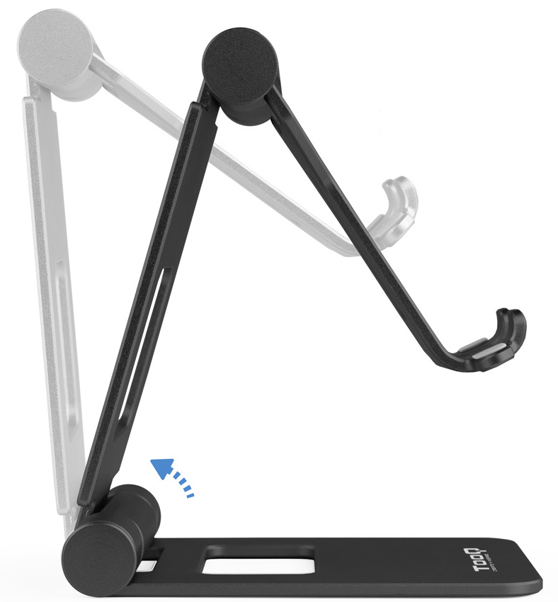 Tooq - Suporte de Mesa Tooq Ajustável p/ Smartphone/Tablet Max. 10" Preto