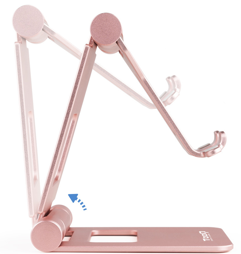 Tooq - Suporte de Mesa Tooq Ajustável p/ Smartphone/Tablet Max. 10" Rosa