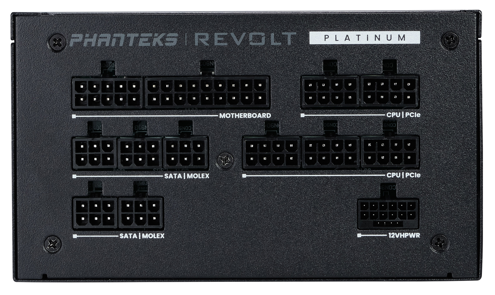 Phanteks - Fonte Modular Phanteks Revolt ATX 3.0 PCIe 5.0 1200W Platinum Preta (Sem Cabos Incluídos)