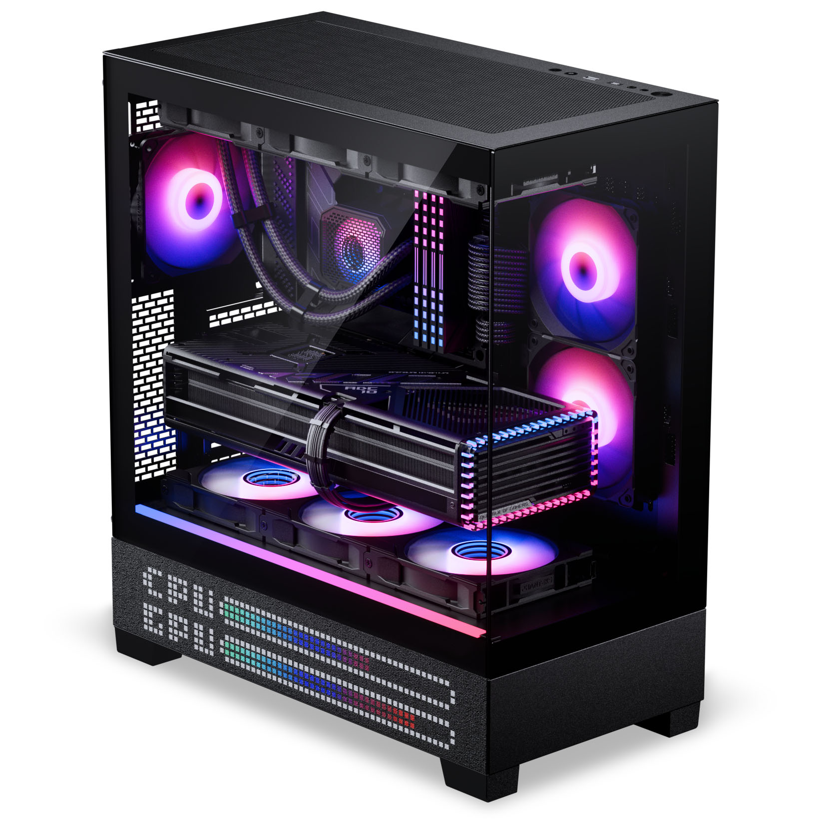 Phanteks - Caixa ATX Phanteks XT View Matrix D-RGB Vidro Temperado Preto