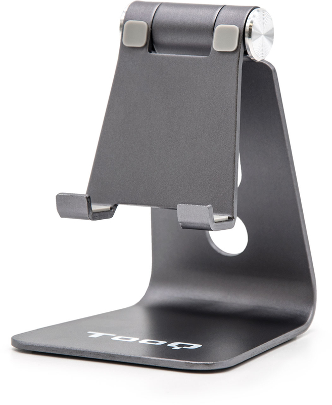 Tooq - Suporte de Mesa Tooq Ajustável para Smartphone/Tablet Prateado