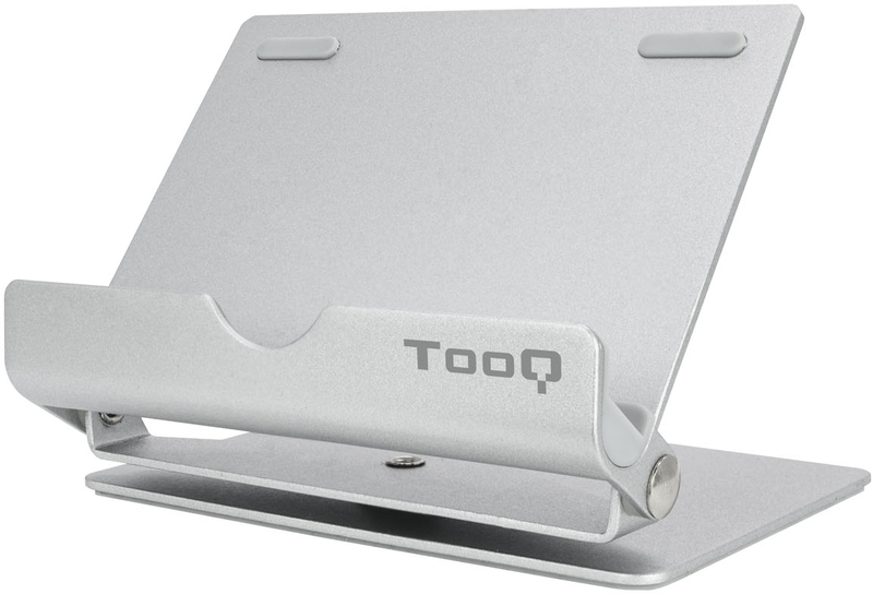 Tooq - Suporte de Mesa Tooq Ajustável e Giratório para Smarphone/Tablet Prateado