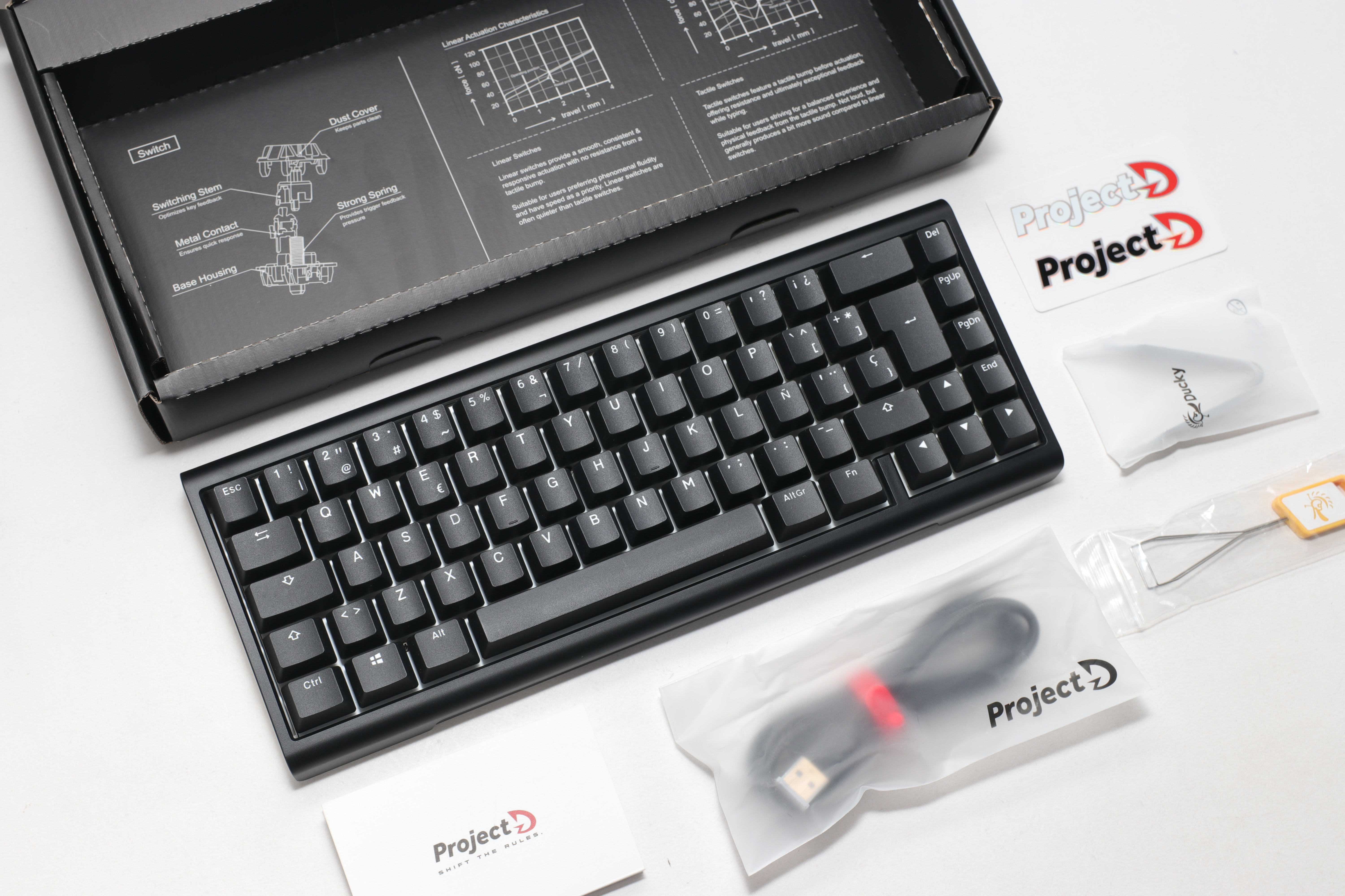 Ducky - Teclado Mecânico Ducky Tinker65 65% RGB Black MX-Brown (ES)