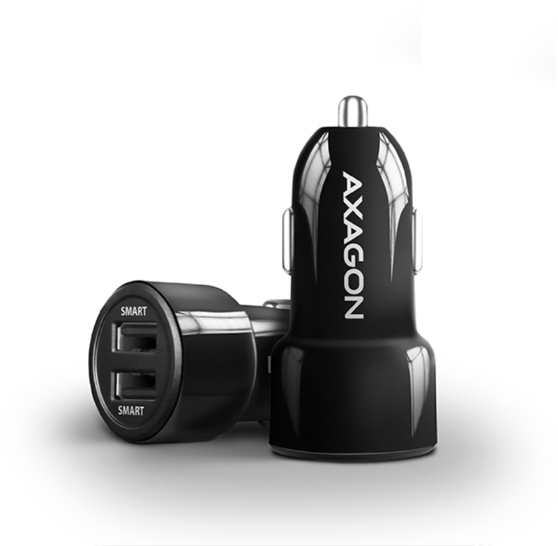 AXAGON - Carregador Isqueiro AXAGON PWC-5V5  Smart 5V 2,4A + 2,4A, 24W, Preto