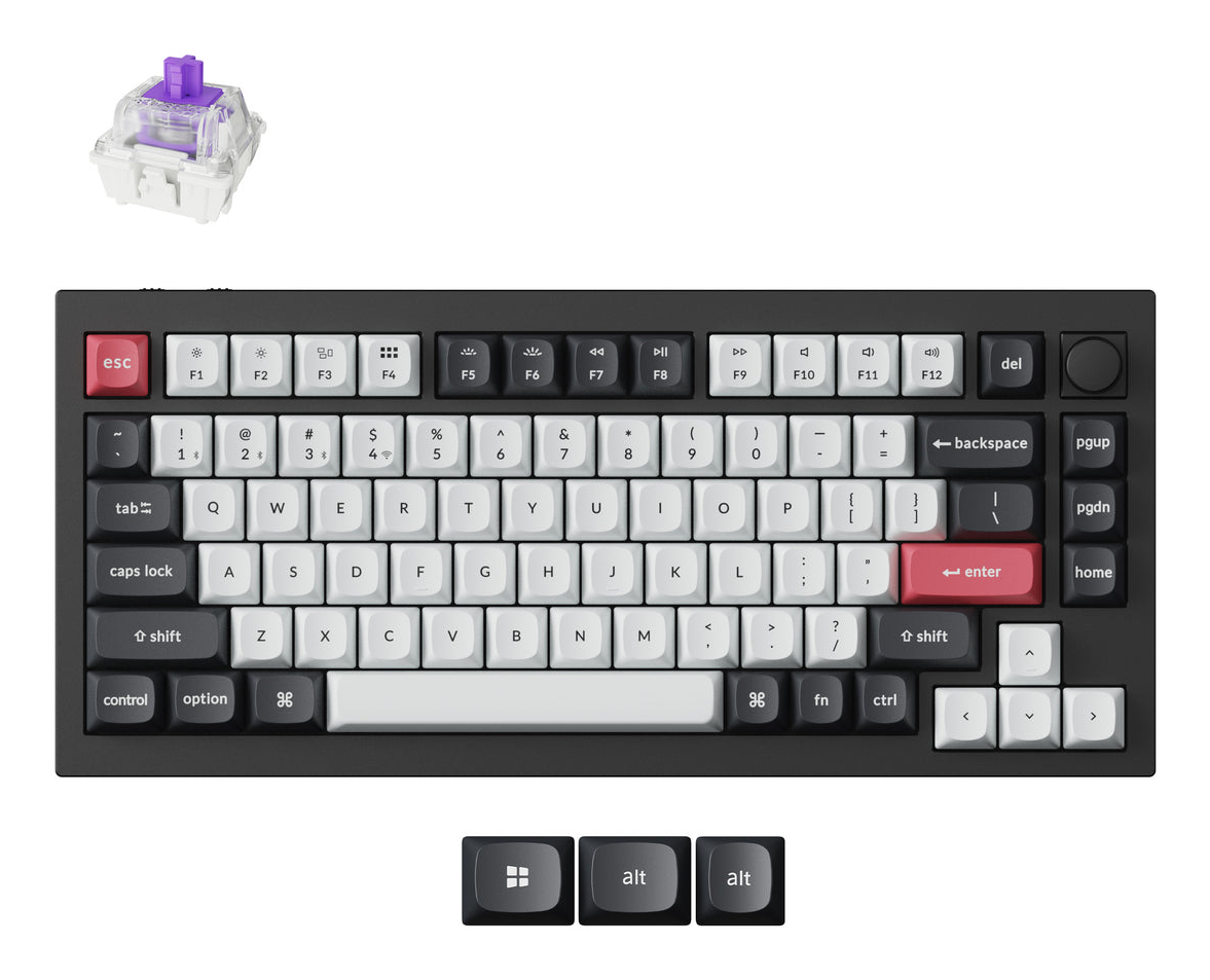 Picture of Picture of Teclado Magnético Keychron Q1 HE 75% Wireless Gateron Magnetic Switch Nebula Linear