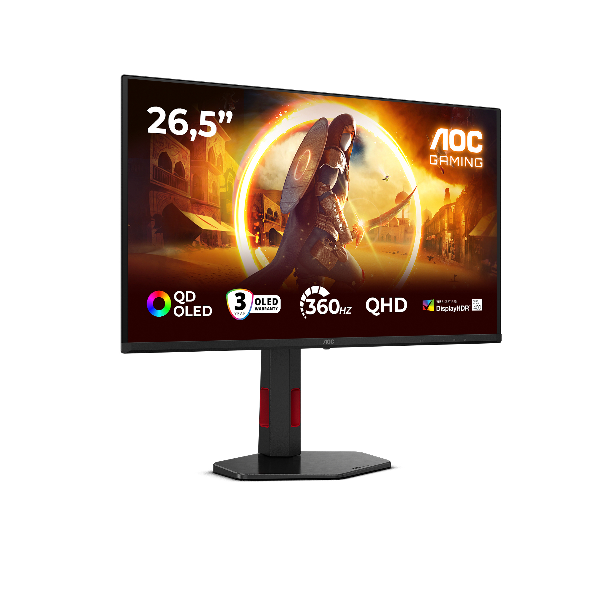 AOC - Monitor AOC Gaming 26.5" Q27G4SDR QD-OLED QHD 360Hz 0,03ms Adaptive-Sync HDR1000
