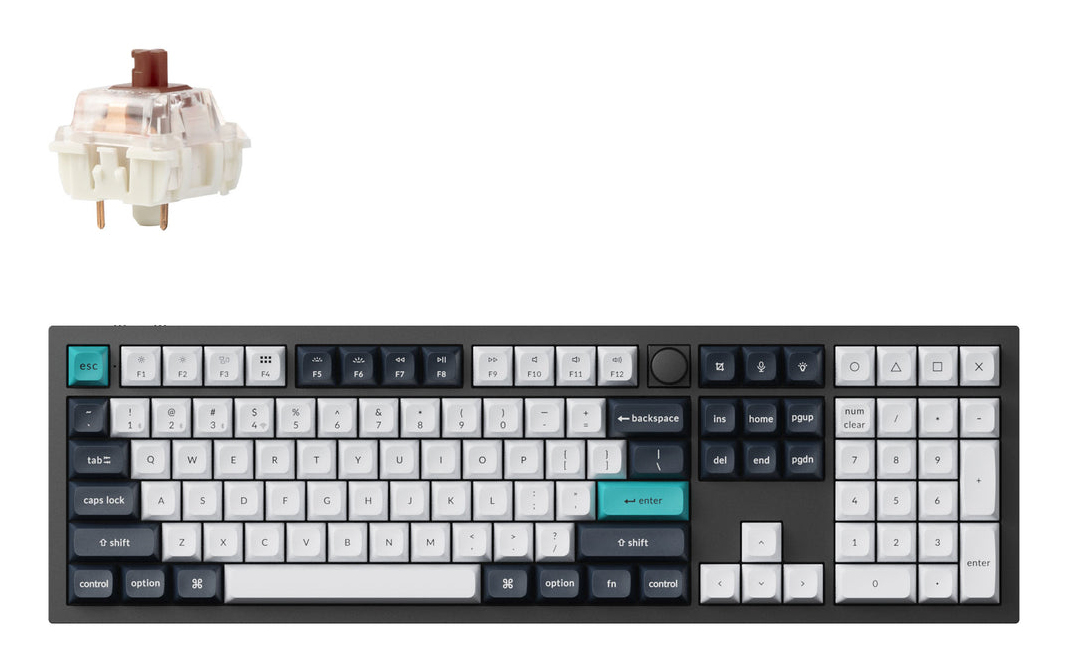 Picture of Picture of Teclado Mecânico Keychron Q6 Max 100% Wireless Gateron Jupiter Switch Brown Tactile