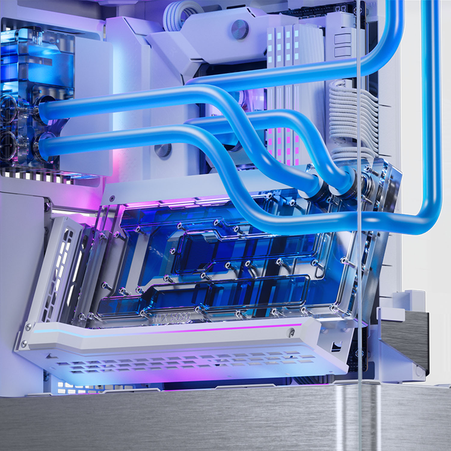 Phanteks - Reservatório Phanteks Glacier EZ-Fit 120RES-DDC ARGB Branco