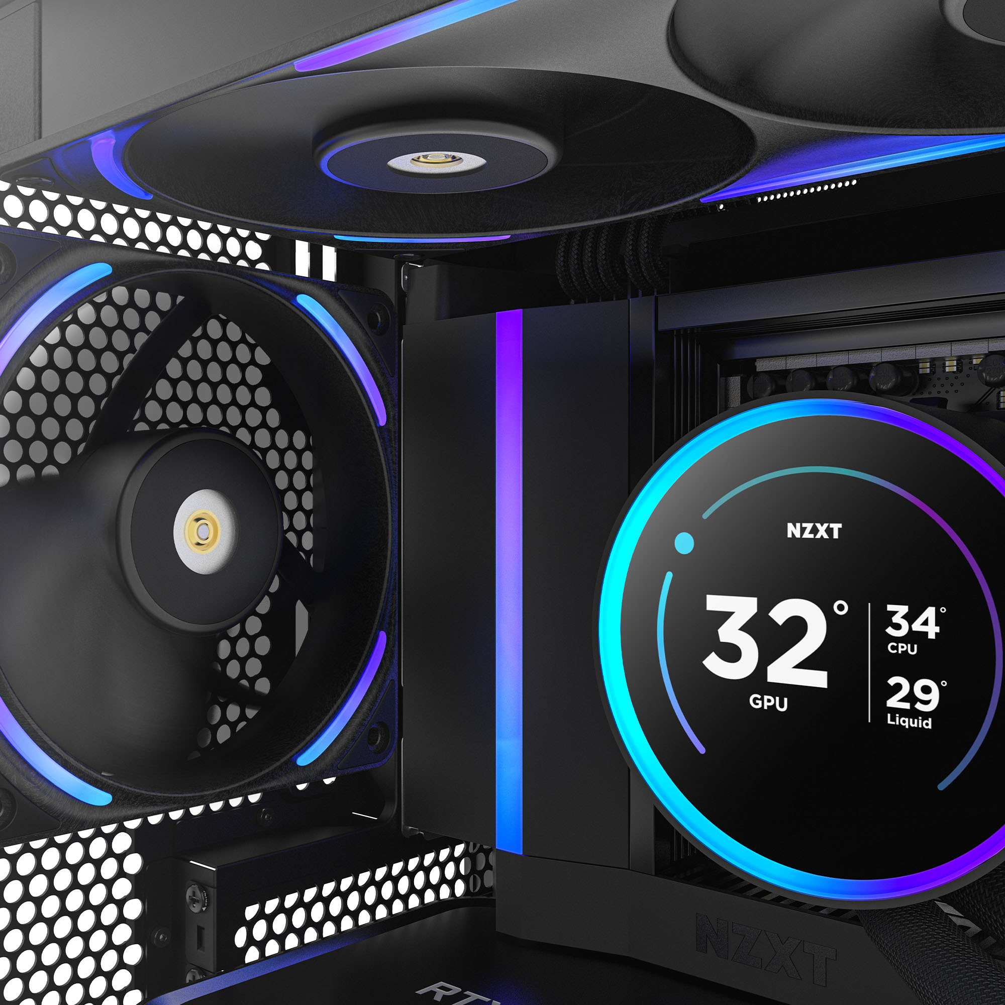 NZXT - Ventoinha NZXT F120x Perfomance RGB 120mm - Single Pack Pretas