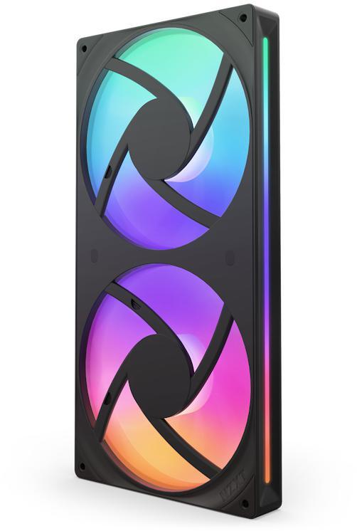 Picture of Picture of Ventoinha NZXT F280 RGB Core Single-Frame Pretas - Dupla Ventoínha 140mm (280mm)