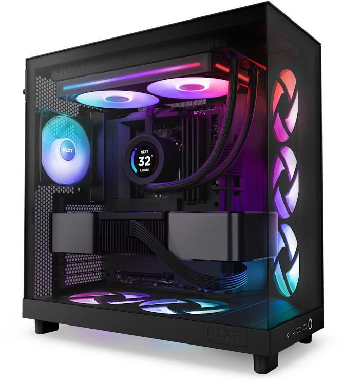 NZXT - Ventoinha NZXT F280 RGB Core Single-Frame Pretas - Dupla Ventoínha 140mm (280mm)