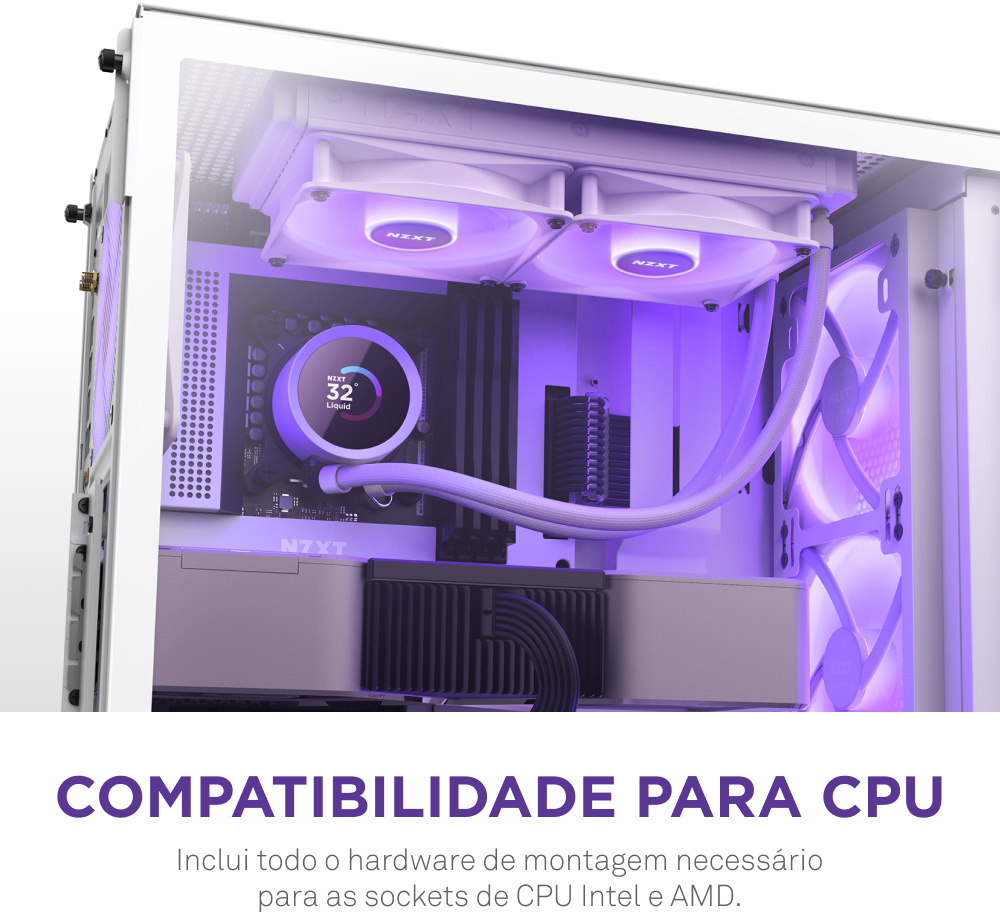 Picture of Picture of Water Cooler CPU NZXT Kraken 240 RGB Branco