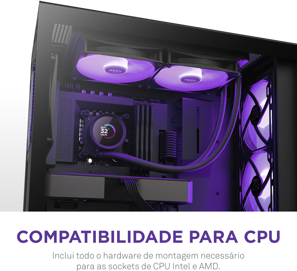 Picture of Picture of Water Cooler CPU NZXT Kraken 280 RGB Preto