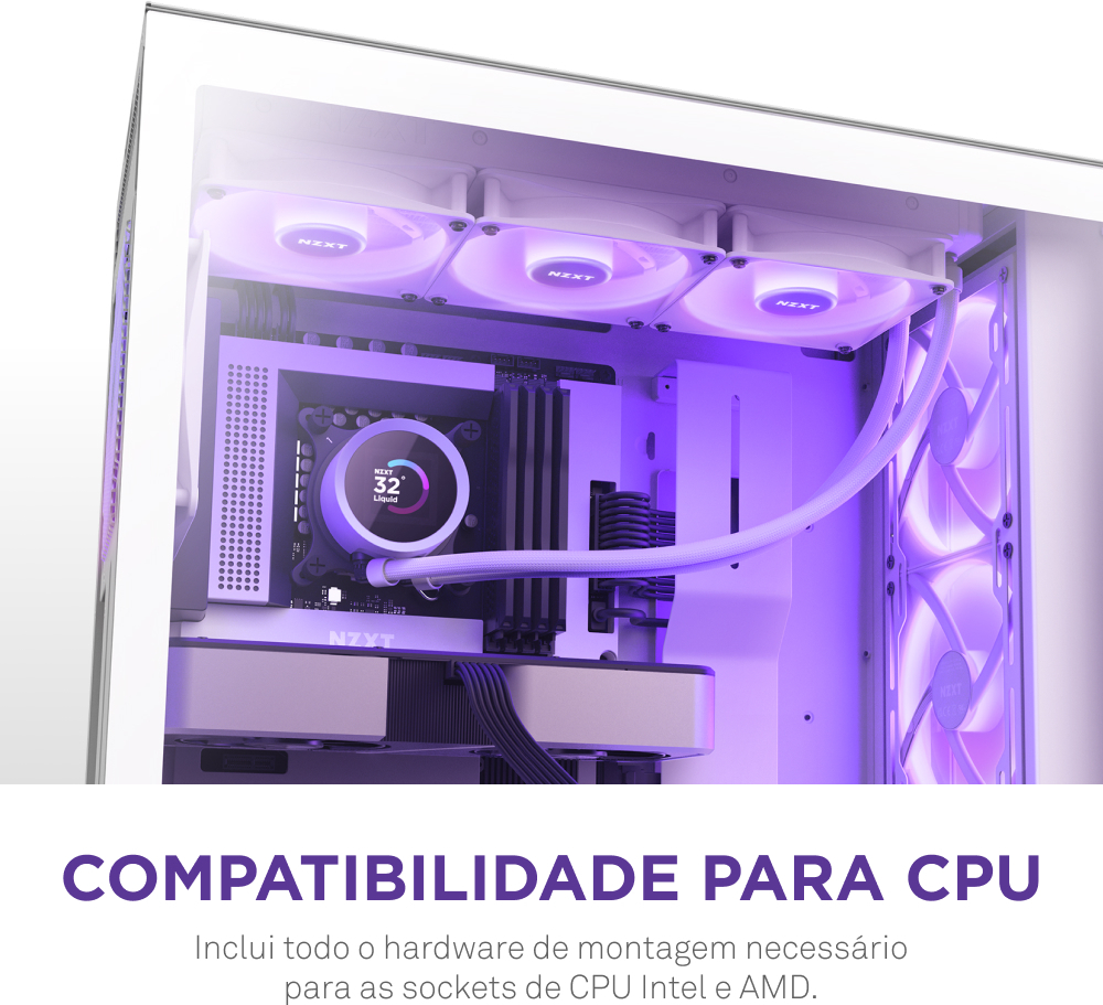 Water Cooler CPU NZXT Kraken 360 RGB Branco | Globaldata