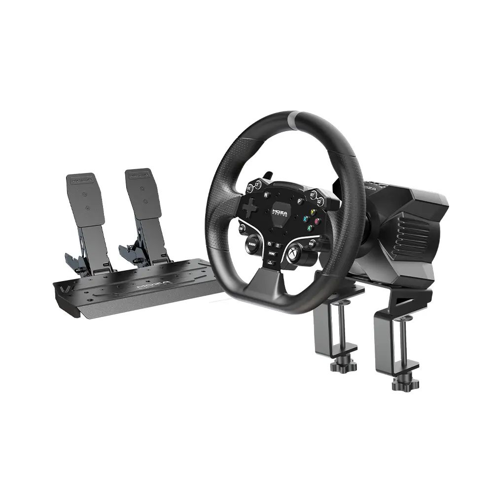 Picture of Picture of Conjunto MOZA Racing R3 Racing Simulator XBOX e PC ( Base Volante Direct Drive R3 + Volante ES + Pedais SR-P Lite + Suporte de Mesa R5)