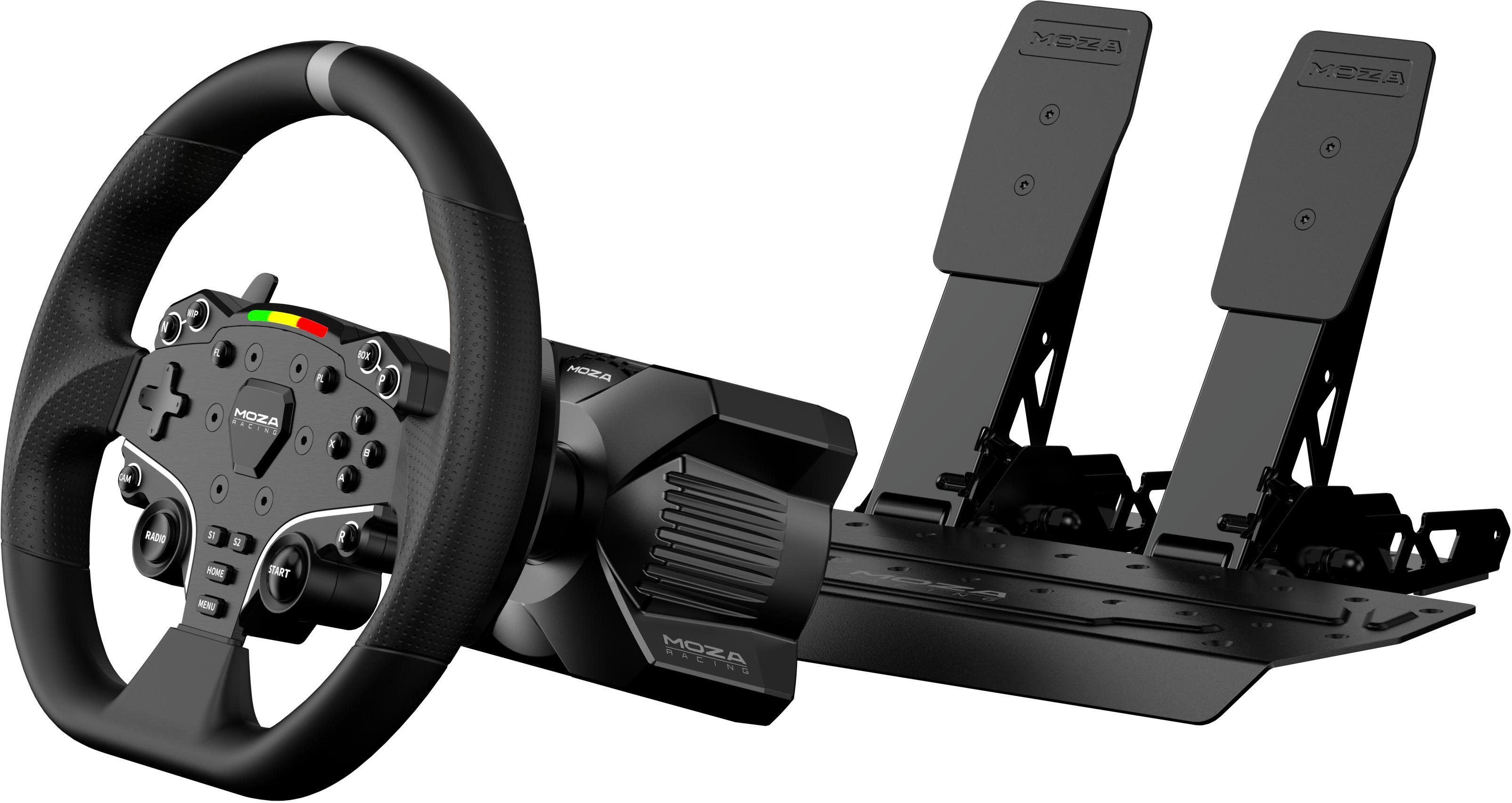 Picture of Picture of Conjunto MOZA Racing R3 Racing Simulator PC ( Base Volante Direct Drive R3 + Volante ES + Pedais SR-P Lite + Suporte de Mesa R5)