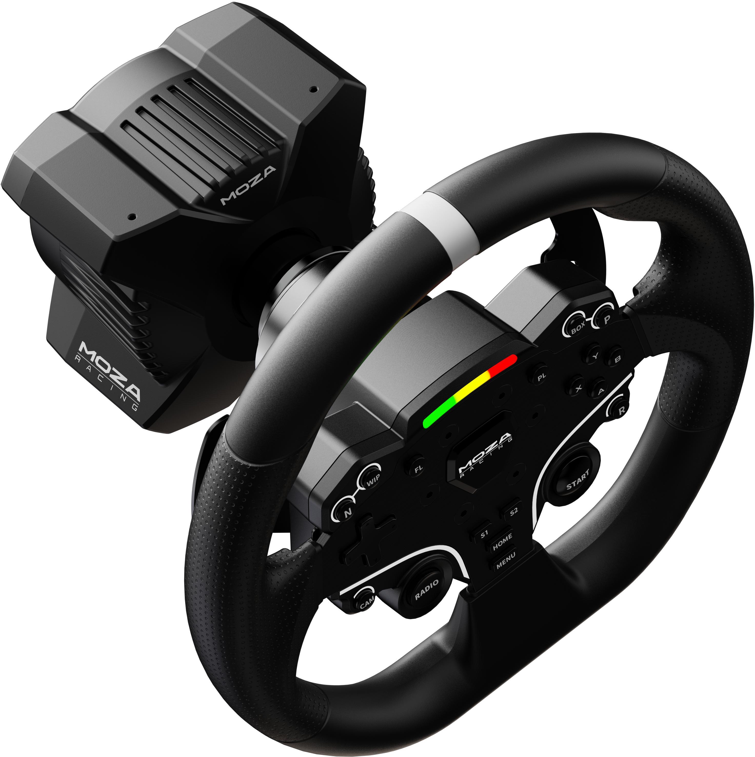 Moza Racing - Conjunto MOZA Racing R3 Racing Simulator PC ( Base Volante Direct Drive R3 + Volante ES + Pedais SR-P Lite + Suporte de Mesa R5)