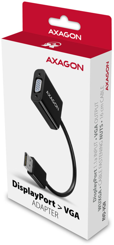 AXAGON - Adaptador AXAGON RVD-VGN DisplayPort para VGA