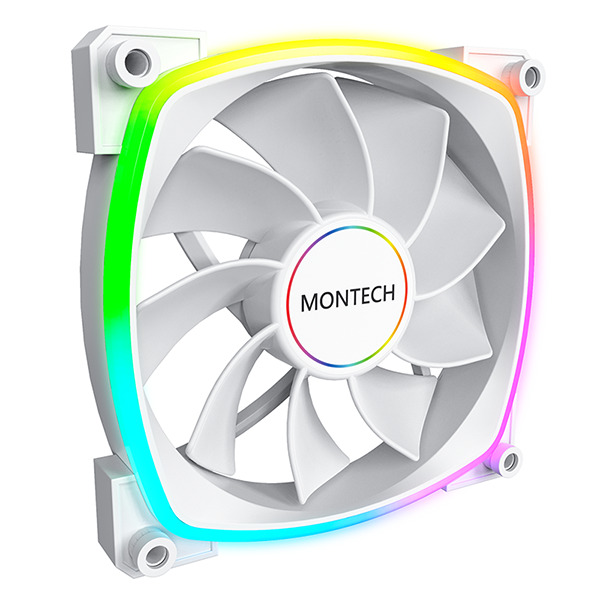 Picture of Picture of Ventoinha Montech RX140 PWM ARGB PWM 140mm Branco (Reversed Fan Blades)