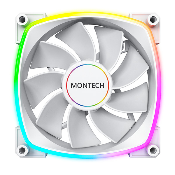 Picture of Picture of Ventoinha Montech RX140 PWM ARGB PWM 140mm Branco (Reversed Fan Blades)