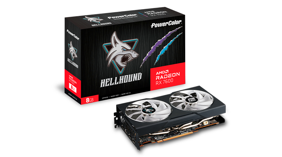 PowerColor - Gráfica PowerColor Radeon RX 7600 Hellhound OC 8GB GDDR6