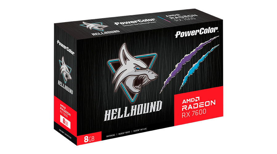 PowerColor - Gráfica PowerColor Radeon RX 7600 Hellhound OC 8GB GDDR6