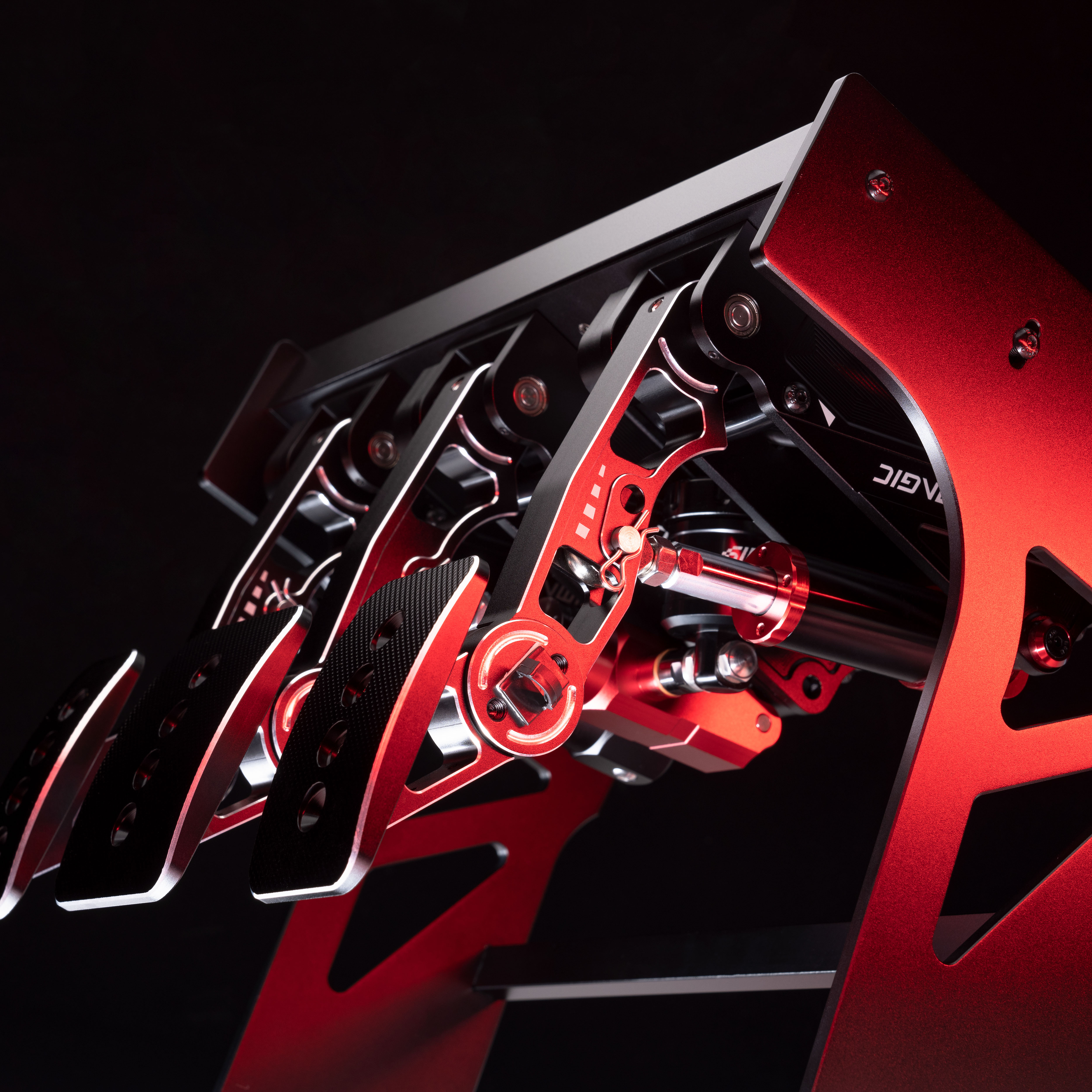 Simagic - Pedais Hidráulicos Simagic P1000i-RS - 3 Pedais - Invertidos -  Loadcell 100Kg