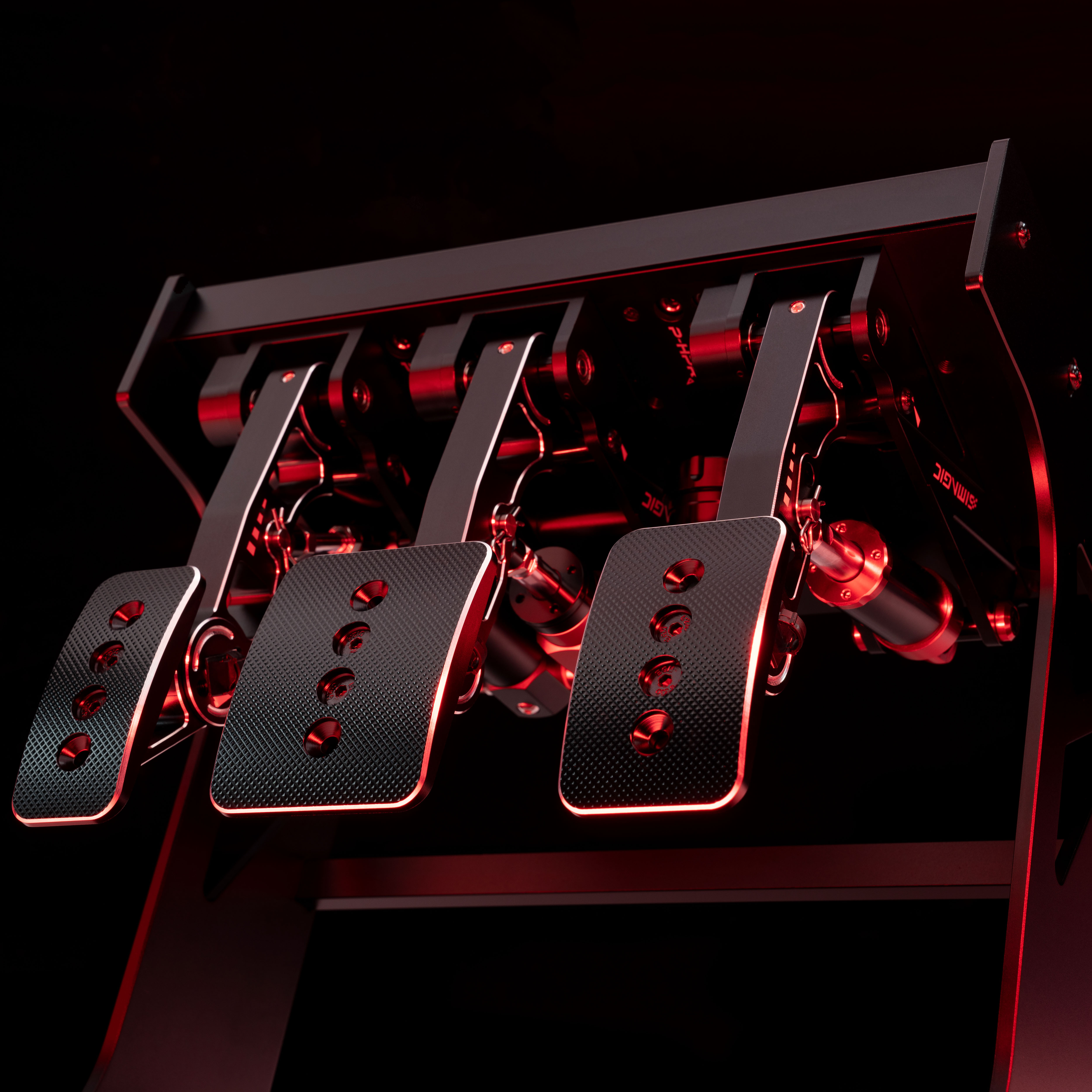 Simagic - Pedais Hidráulicos Simagic P1000i-RS - 3 Pedais - Invertidos -  Loadcell 100Kg