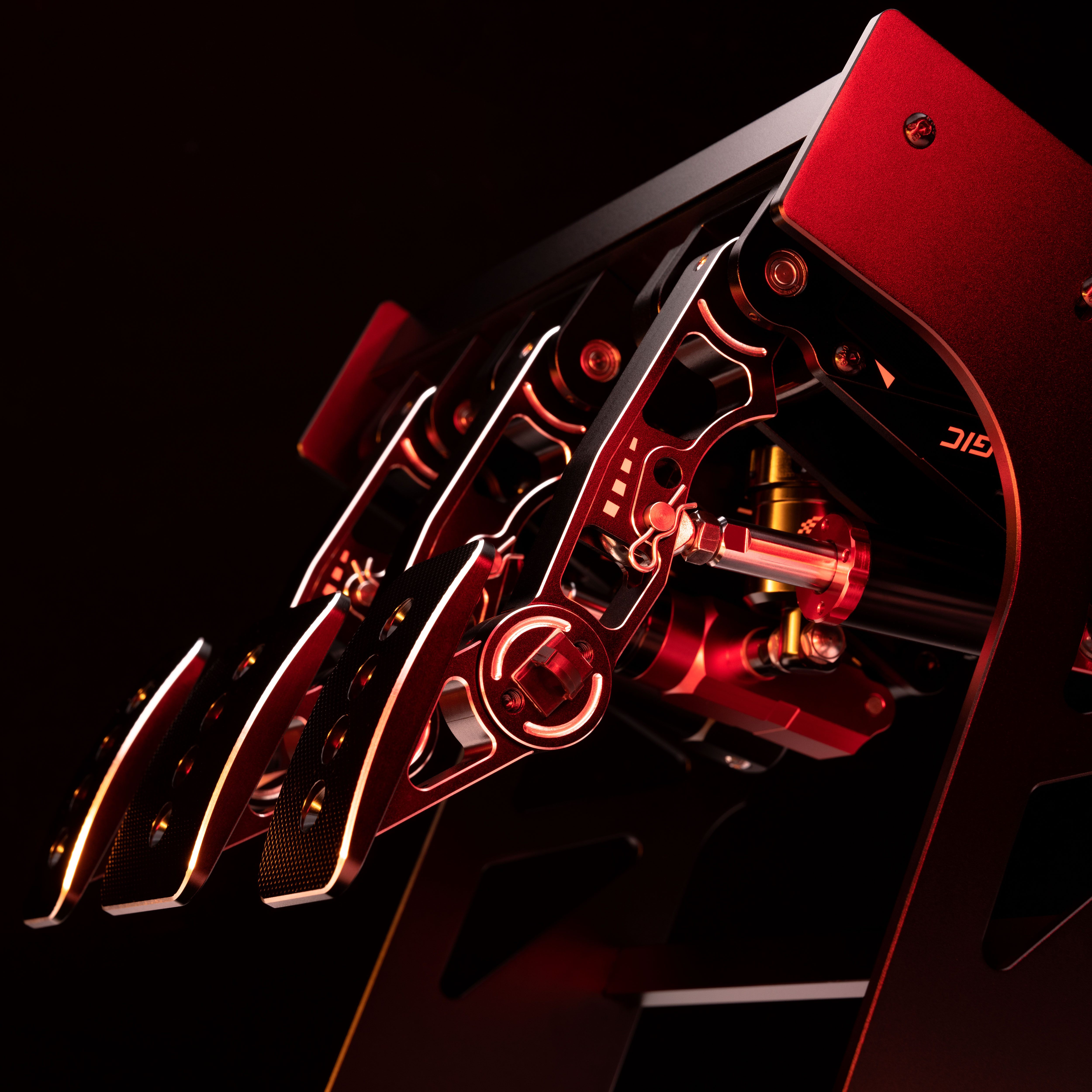 Simagic - Pedais Hidráulicos Simagic P1000i-RS - 3 Pedais - Invertidos -  Loadcell 100Kg