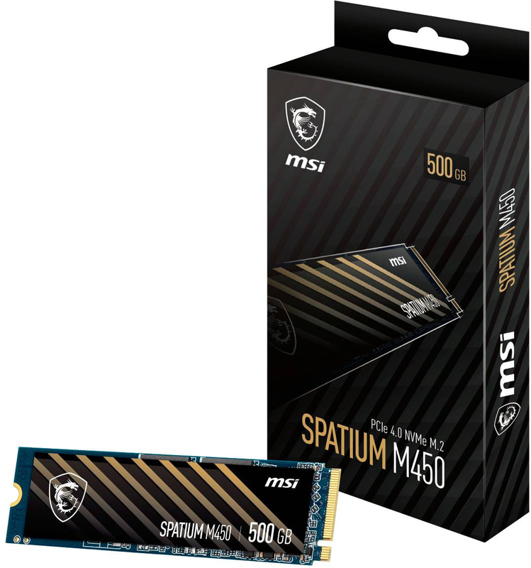 MSI - SSD MSI SPATIUM M450 500GB Gen4 M.2 NVMe (3600/2300MB/s)