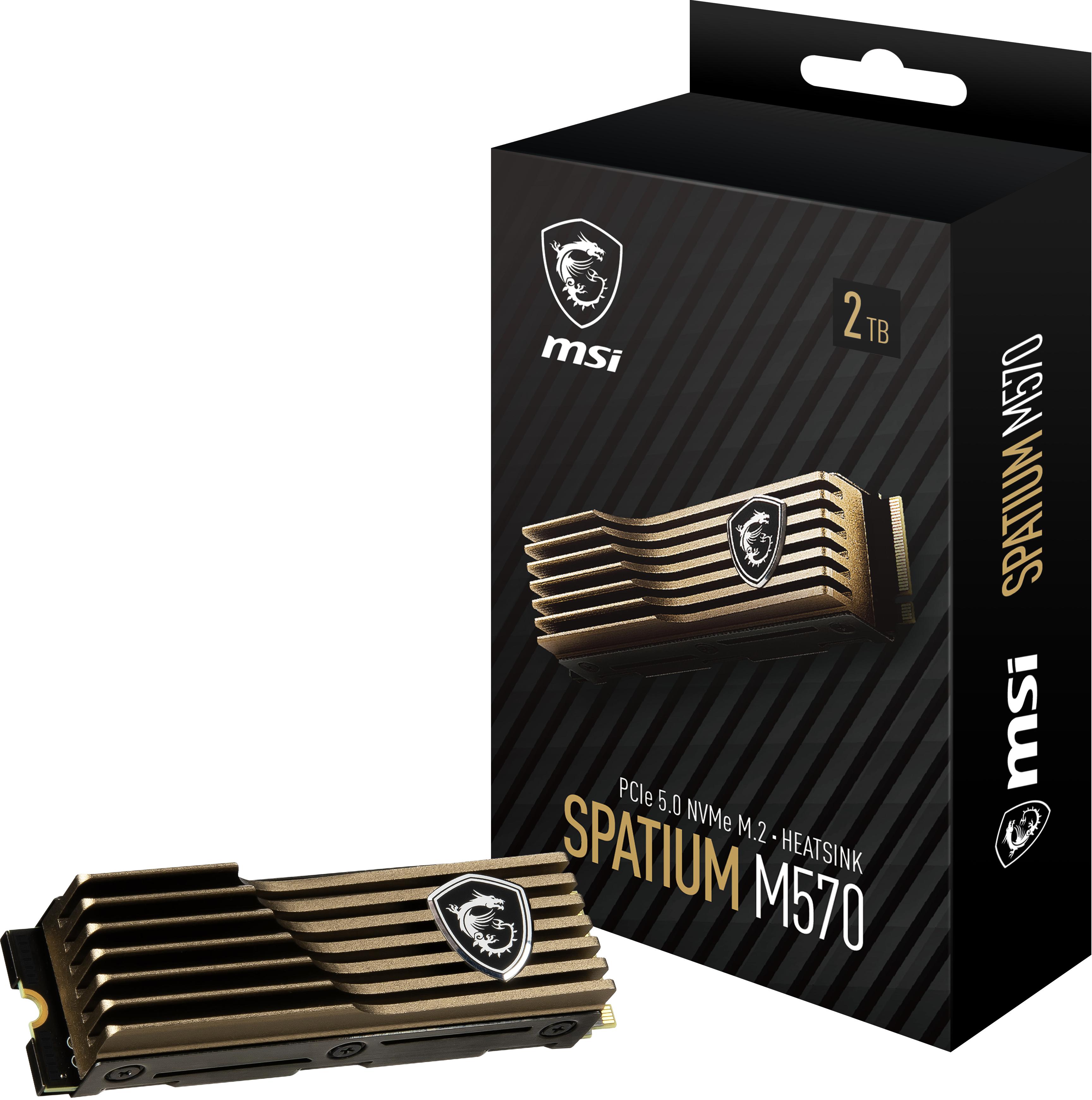 MSI - SSD MSI SPATIUM M570 PRO HS 2TB Gen5 M.2 NVMe (10000/10000MB/s)