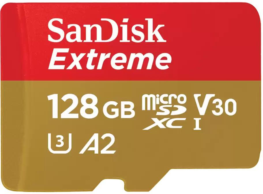 Picture of Picture of Cartão SanDisk Extreme MicroSDHC/SDXC UHS-I C10 A2 U3 V30 128GB