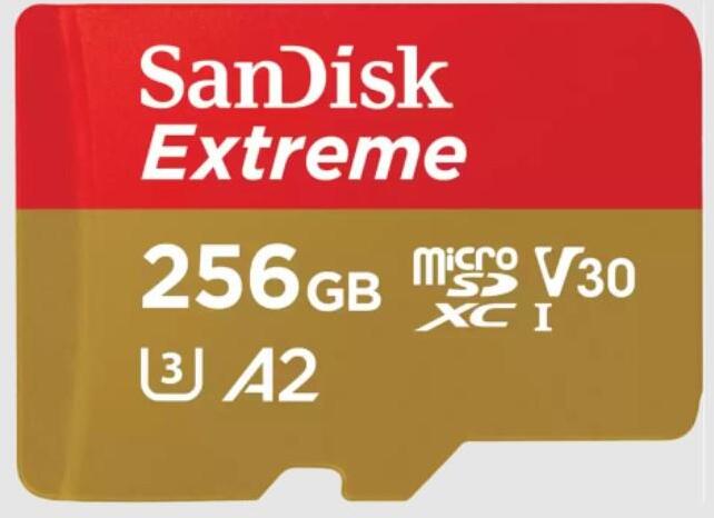 Picture of Picture of Cartão SanDisk Extreme MicroSDXC UHS-I C10 U3 V30 A2 256GB