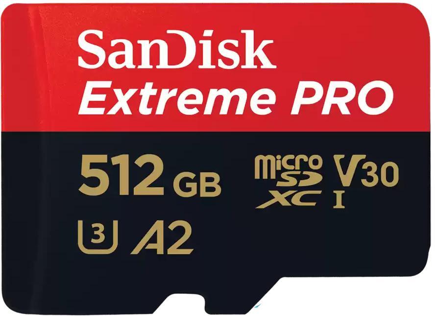 Picture of Picture of Cartão SanDisk Extreme Pro MicroSDXC UHS-I C10 U3 V30 512GB