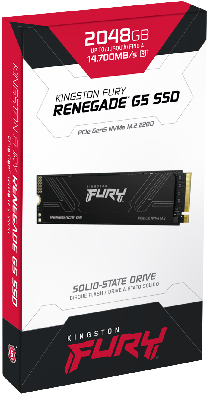 Kingston - SSD Kingston Fury Renegade G5 2TB Gen5 M.2 NVMe 2280 (14700/14000MB/s)