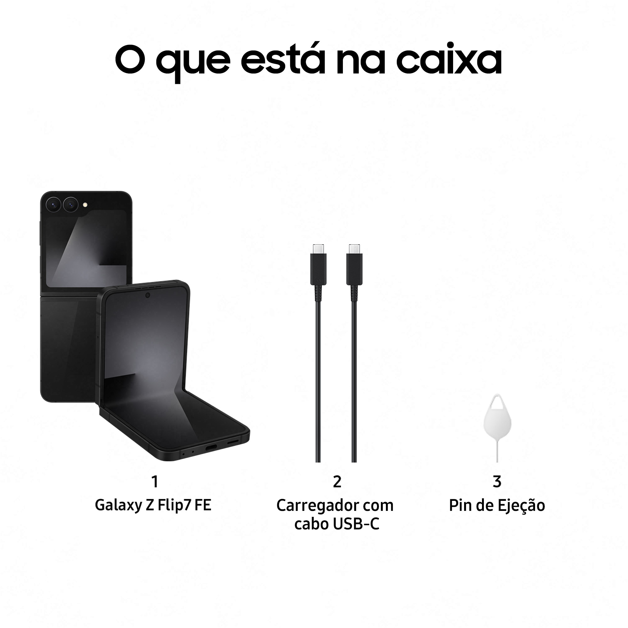 Samsung - Smartphone Samsung Galaxy Z Flip 7 FE 5G 6.7" (12 /256GB) 120Hz Branco