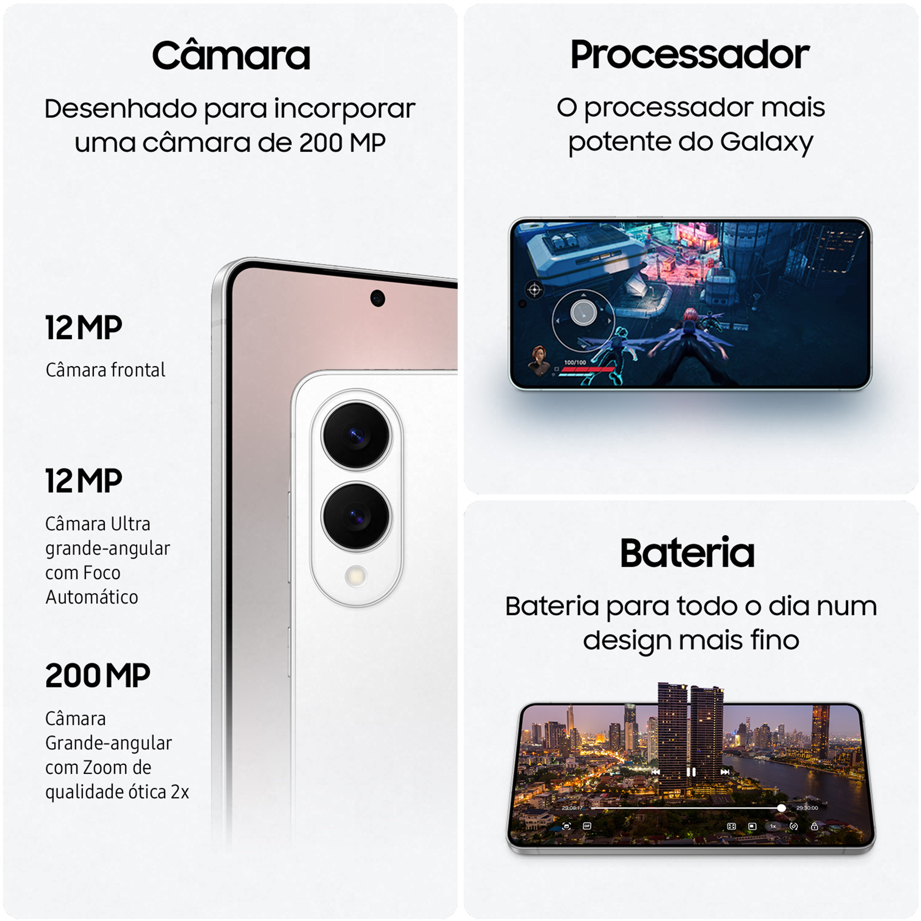 Samsung - Smartphone Samsung Galaxy S25 Edge  6.7" (12 / 256GB) 120Hz Prateado Titânio