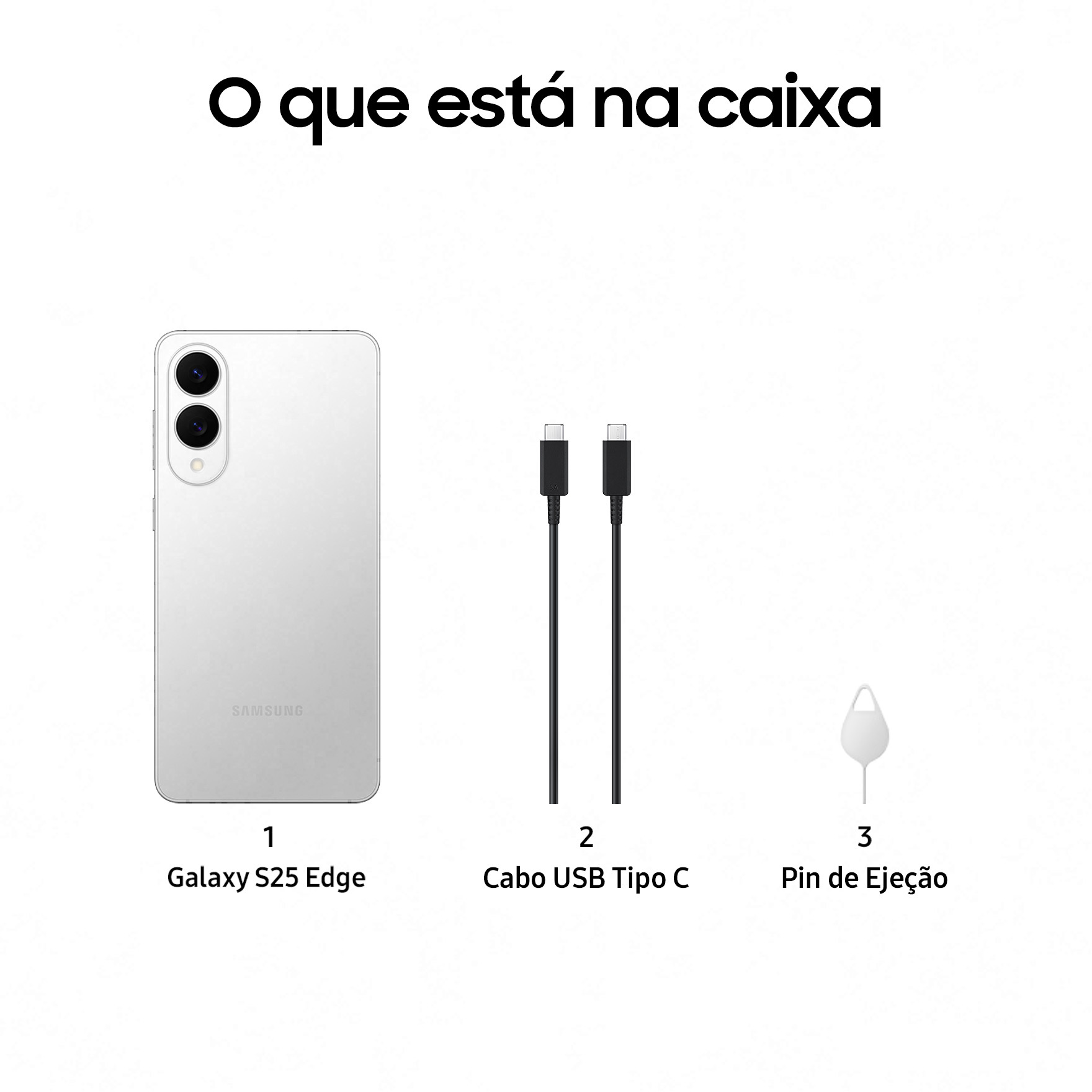 Samsung - Smartphone Samsung Galaxy S25 Edge  6.7" (12 / 256GB) 120Hz Prateado Titânio