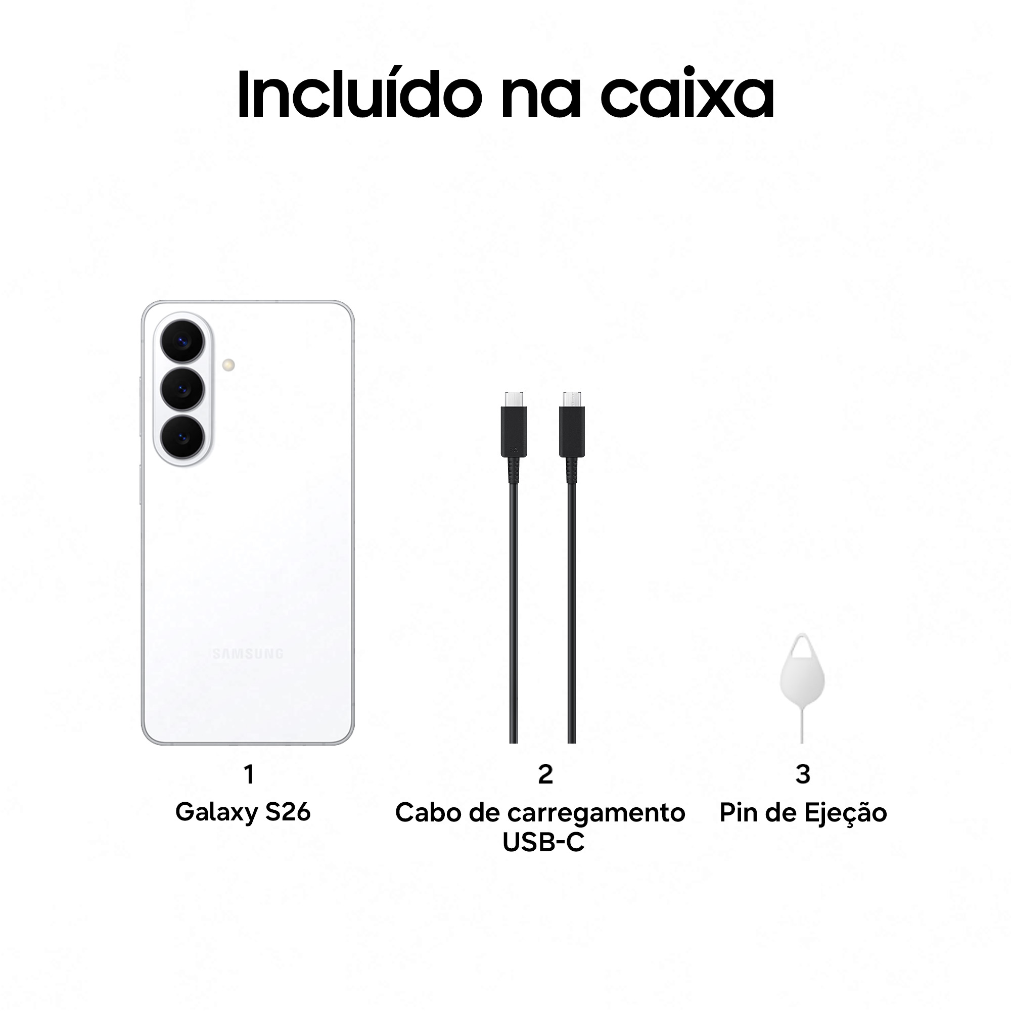 Samsung - Smartphone Samsung Galaxy S26 6.3" (12 / 512GB) 120Hz Branco