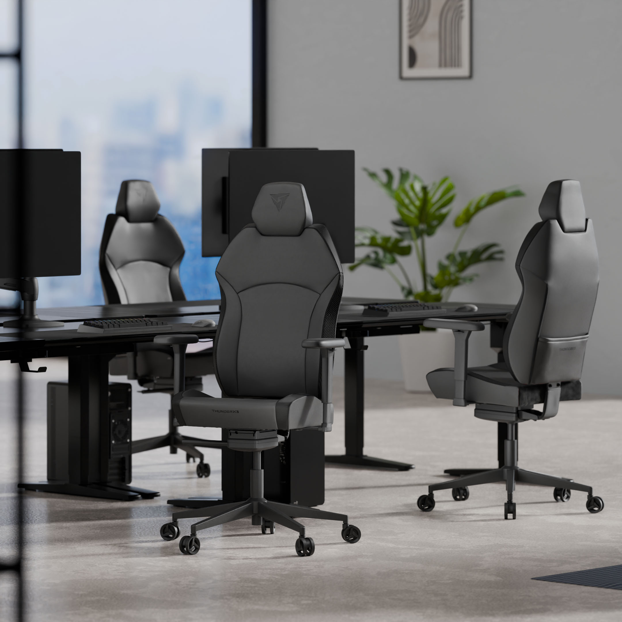 ThunderX3 - Cadeira Gaming Ergonomica ThunderX3 SOLO 360 - Modern Black