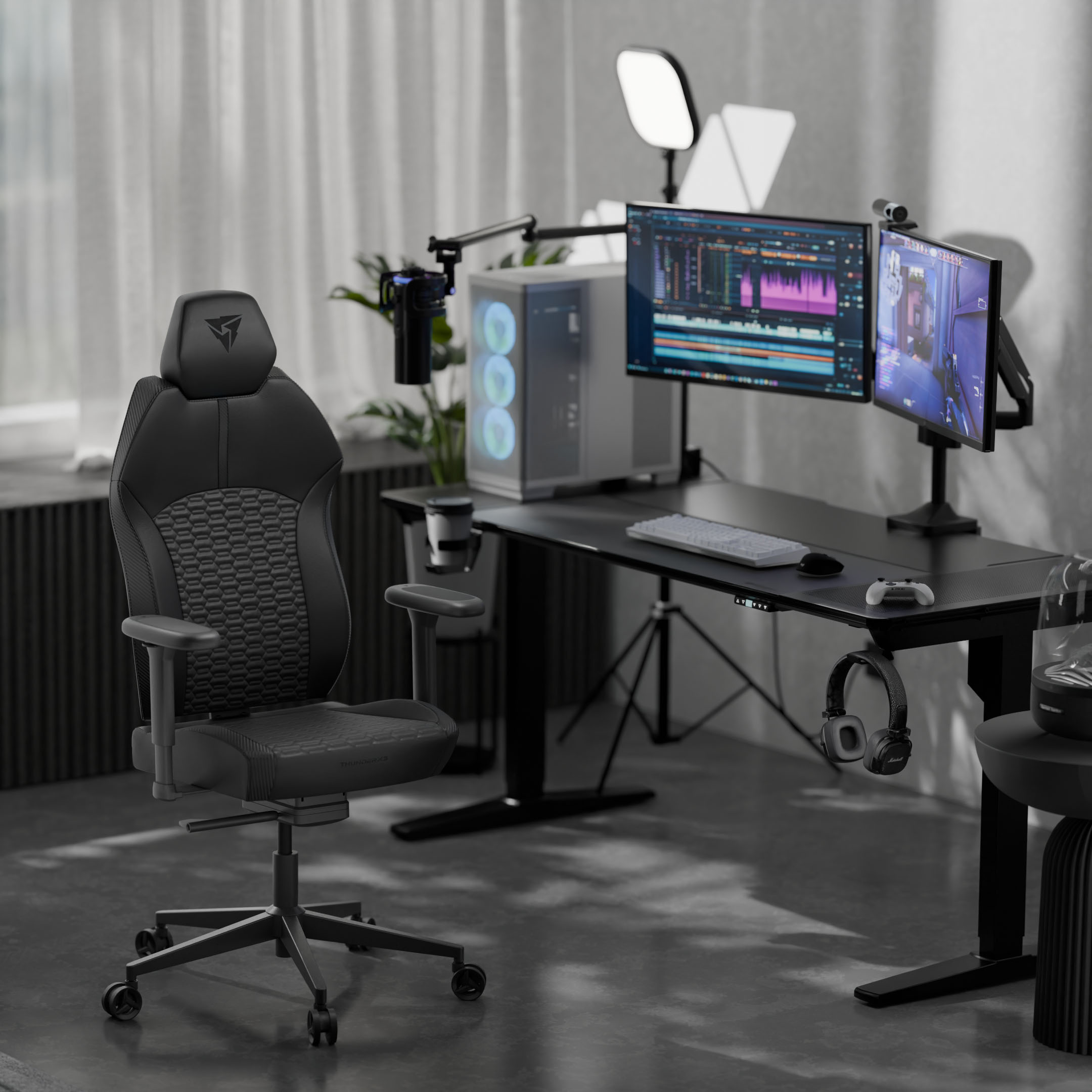 ThunderX3 - Cadeira Gaming Ergonomica ThunderX3 SOLO 360 - Racer Black