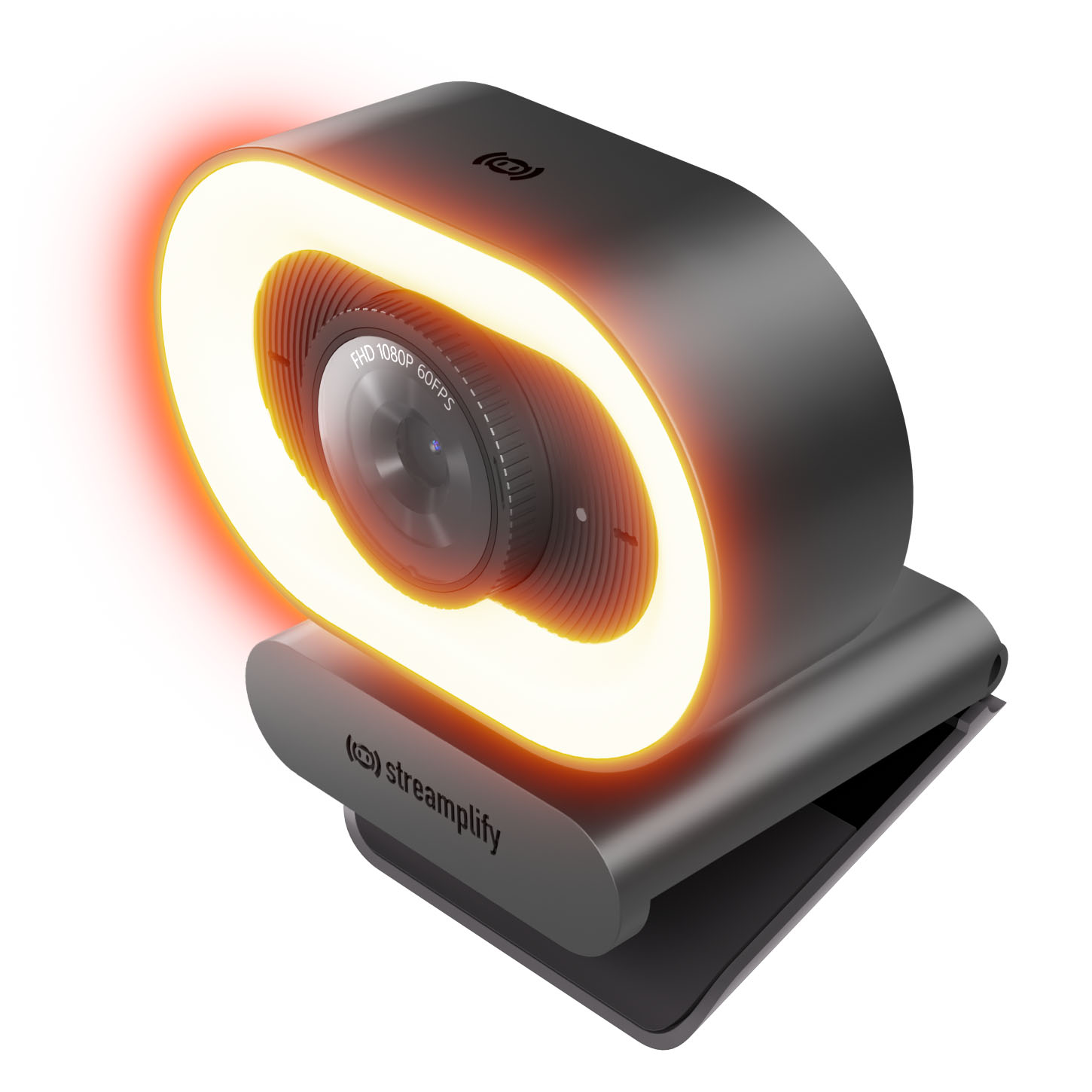 Streamplify - Webcam Streamplify CAM Plus FullHD 60fps with Ring Light - Preto
