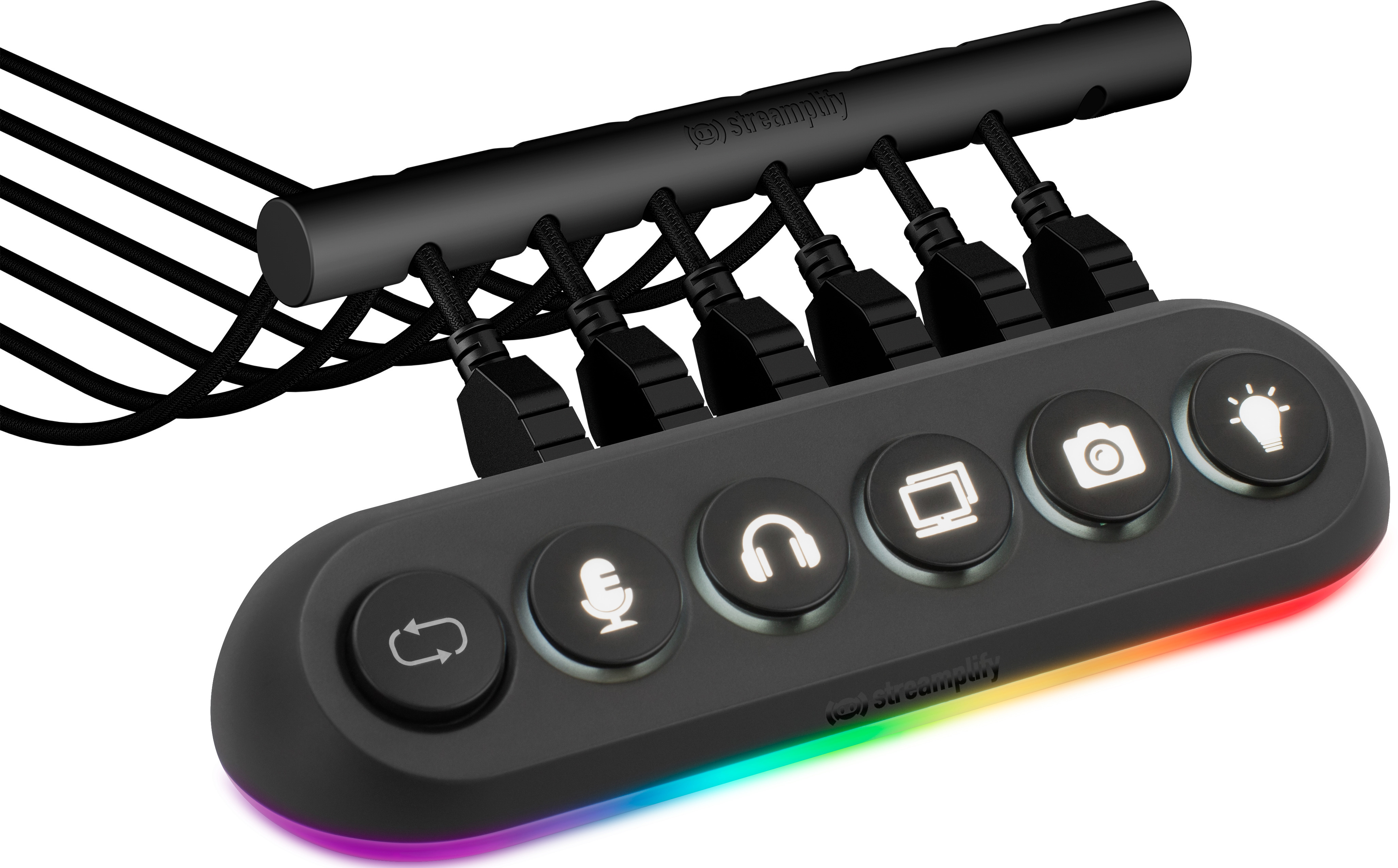 Streamplify - HUB Streamplify DECK 5 Slot RGB 12V EU - Preto