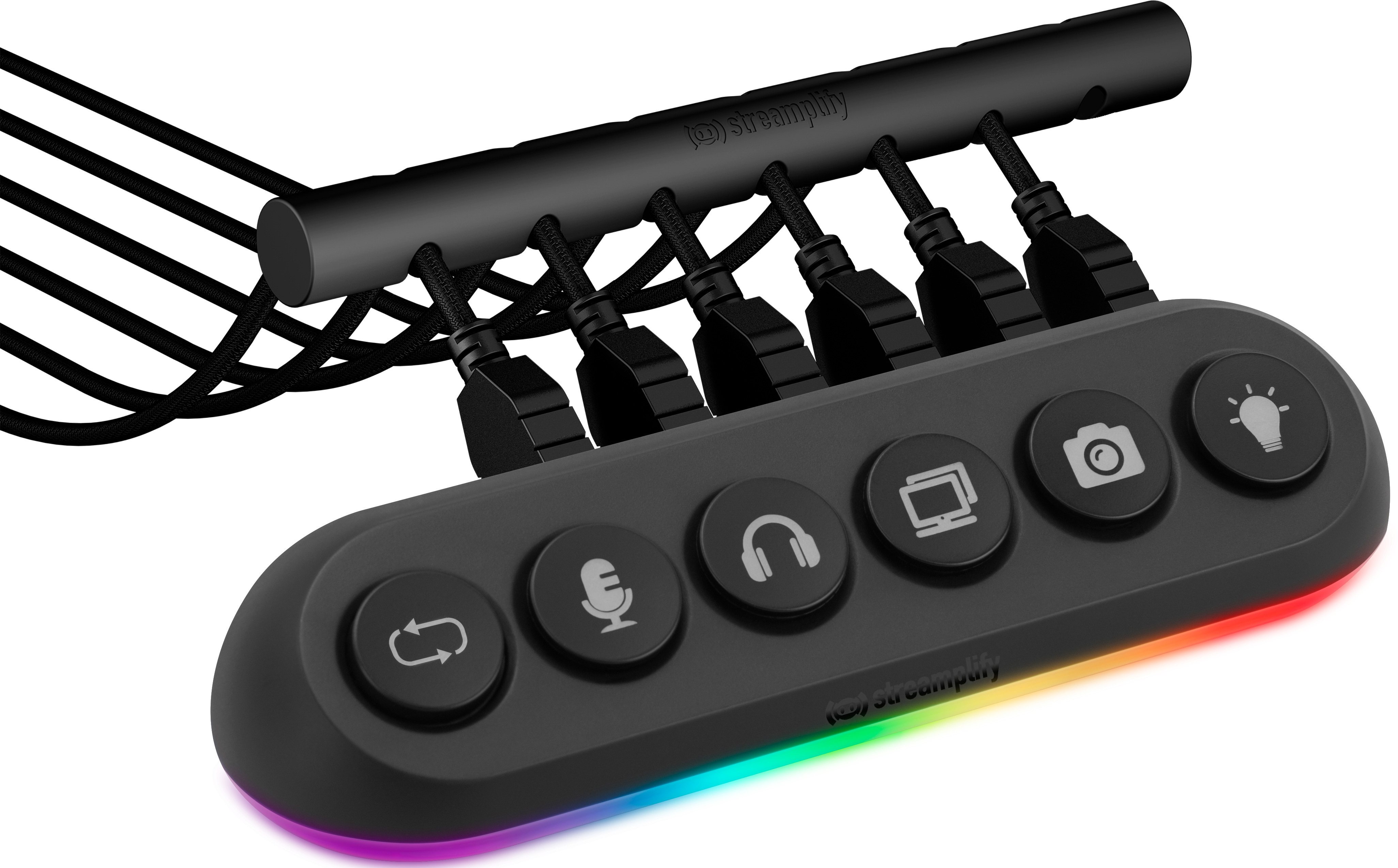 Streamplify - HUB Streamplify DECK 5 Slot RGB 12V EU - Preto