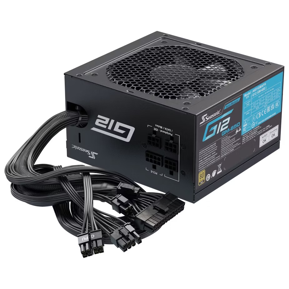 Seasonic - Fonte Seasonic G12 GM-650W 80+ Gold