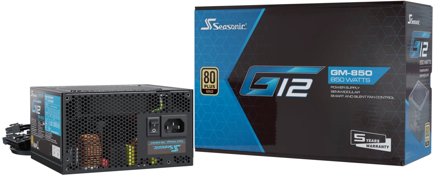 Picture of Picture of Fonte Seasonic G12 GM-850W 80+ Gold