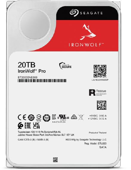 Seagate - Disco Seagate IronWolf Pro 20TB 7200rpm 256MB SATA III